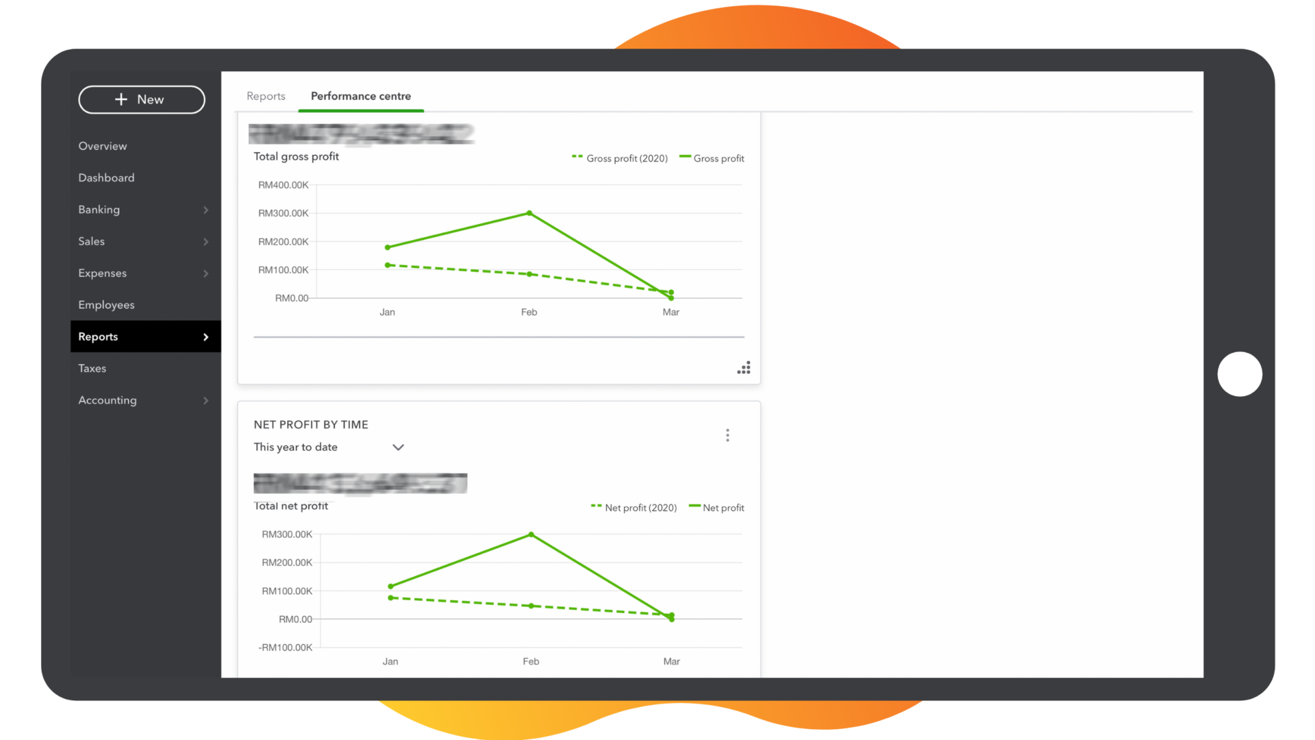 Month Report blurred